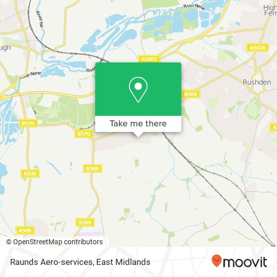 Raunds Aero-services map