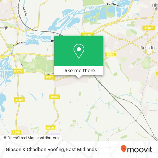 Gibson & Chadbon Roofing map