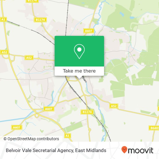 Belvoir Vale Secretarial Agency map