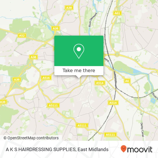 A K S HAIRDRESSING SUPPLIES map