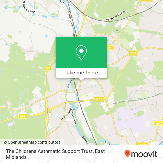 The Childrens Asthmatic Support Trust map