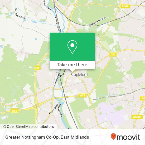 Greater Nottingham Co-Op map