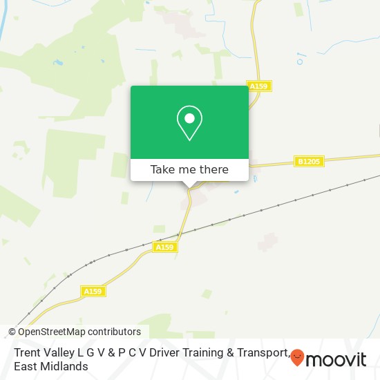 Trent Valley L G V & P C V Driver Training & Transport map