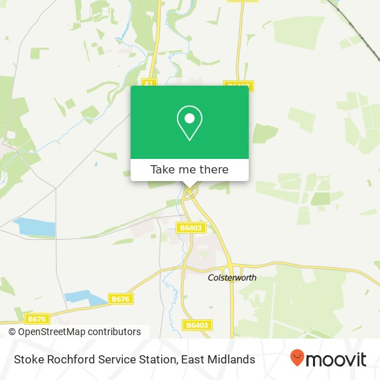 Stoke Rochford Service Station map