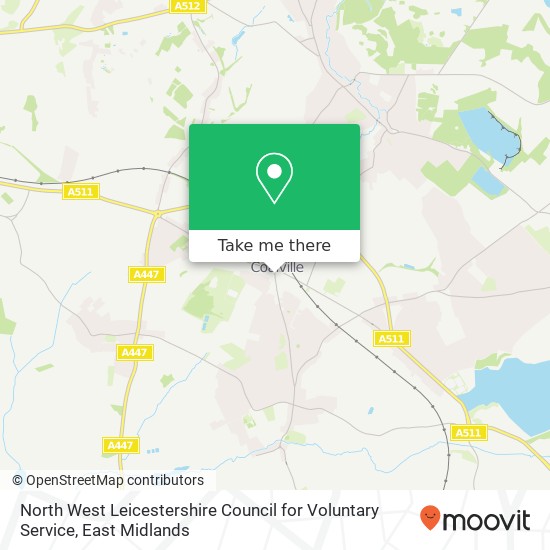 North West Leicestershire Council for Voluntary Service map