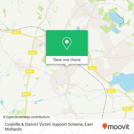 Coalville & District Victim Support Scheme map