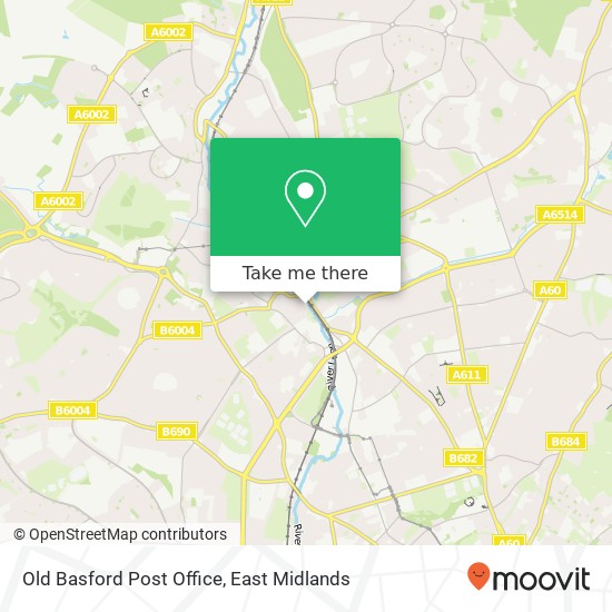 Old Basford Post Office map