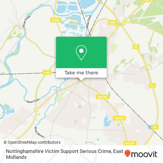 Nottinghamshire Victim Support Serious Crime map