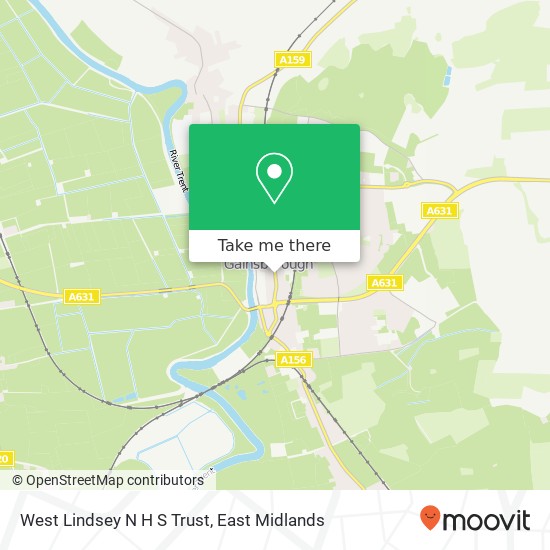West Lindsey N H S Trust map