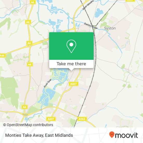 Monties Take Away map