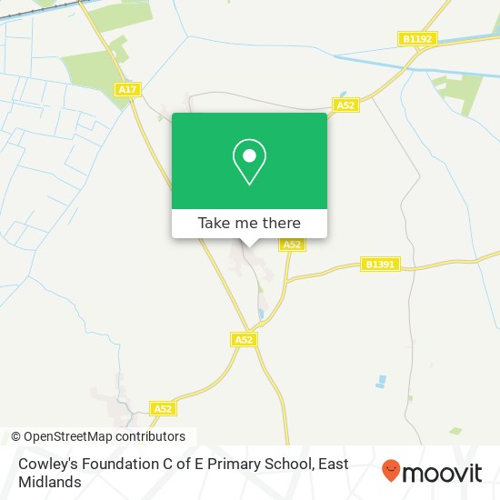 Cowley's Foundation C of E Primary School map