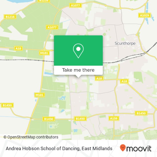 Andrea Hobson School of Dancing map