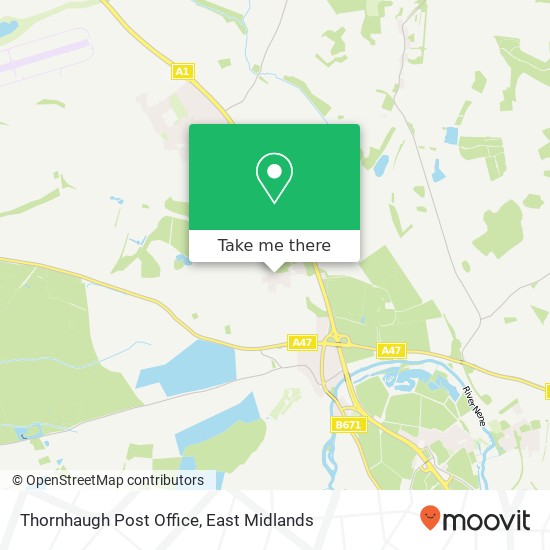 Thornhaugh Post Office map