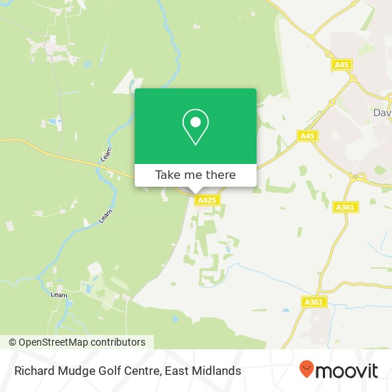 Richard Mudge Golf Centre map