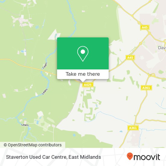 Staverton Used Car Centre map