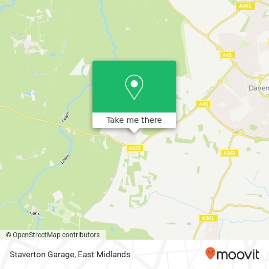 Staverton Garage map