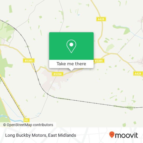 Long Buckby Motors map
