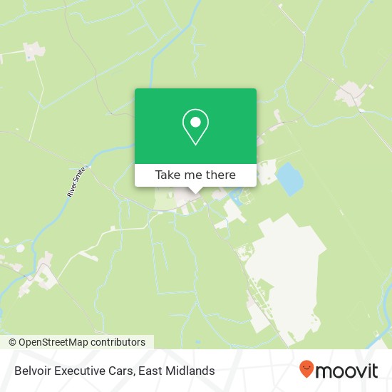 Belvoir Executive Cars map