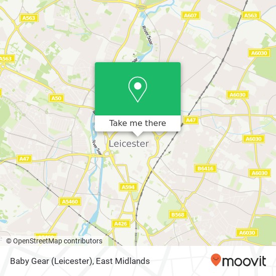 Baby Gear (Leicester) map