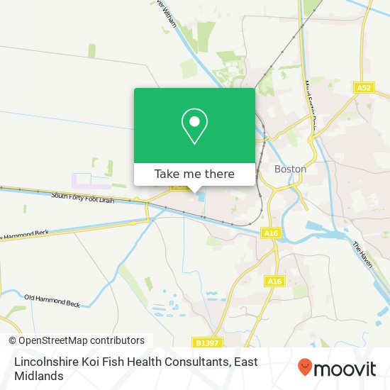 Lincolnshire Koi Fish Health Consultants map