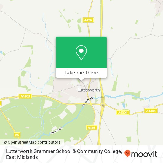Lutterworth Grammer School & Community College map