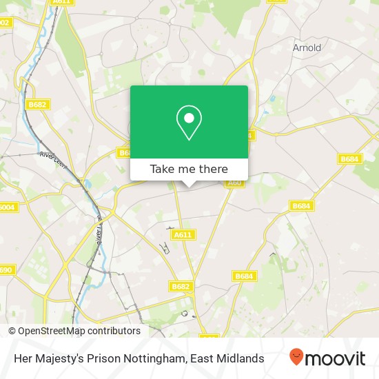 Her Majesty's Prison Nottingham map