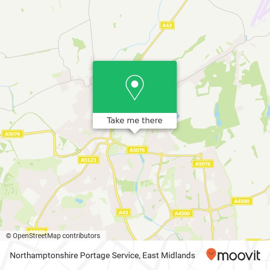 Northamptonshire Portage Service map