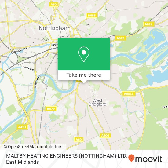 MALTBY HEATING ENGINEERS (NOTTINGHAM) LTD map