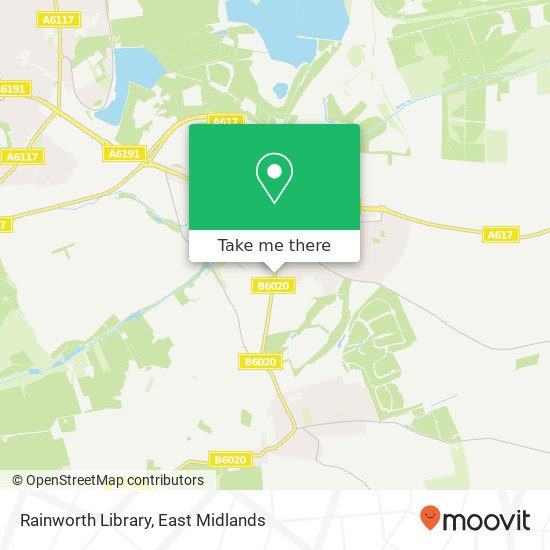 Rainworth Library map