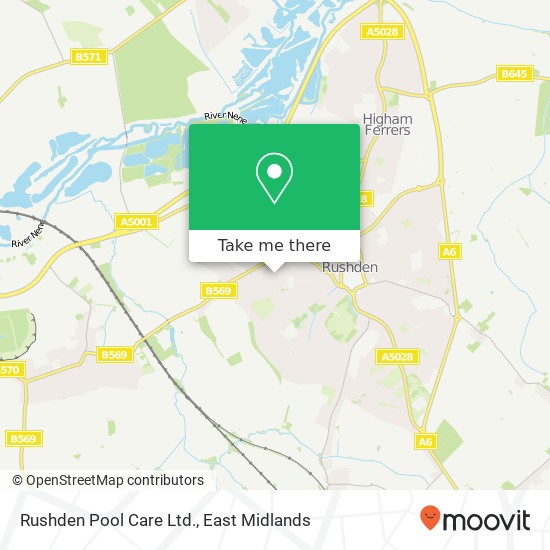 Rushden Pool Care Ltd. map