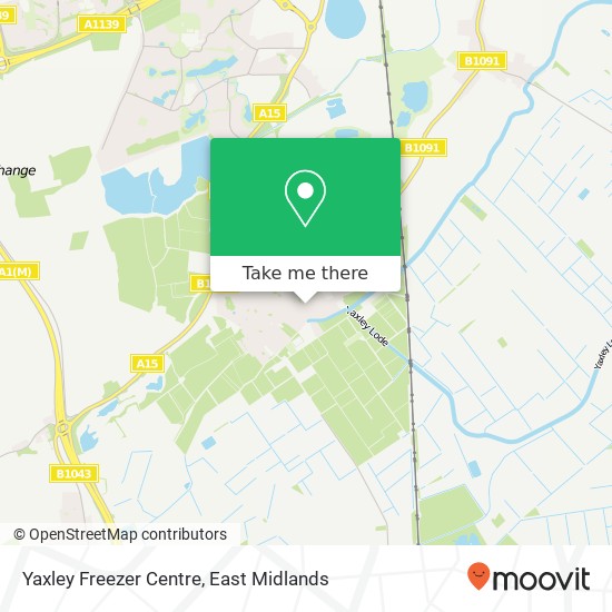 Yaxley Freezer Centre map