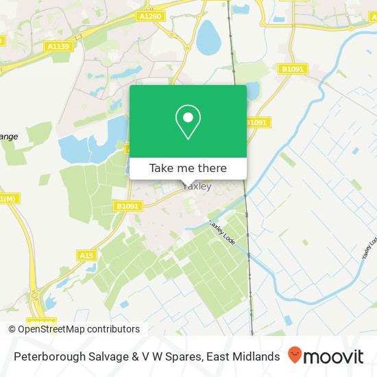 Peterborough Salvage & V W Spares map