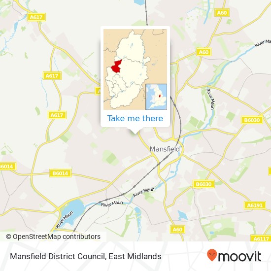 Mansfield District Council map