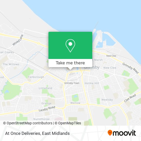 At Once Deliveries map