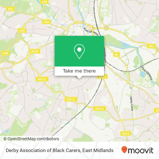 Derby Association of Black Carers map