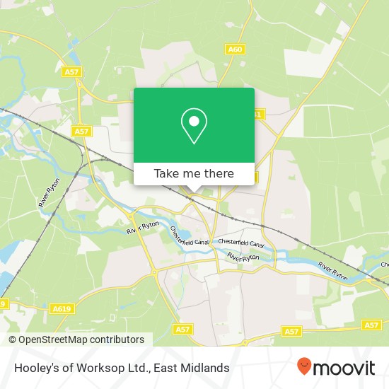 Hooley's of Worksop Ltd. map