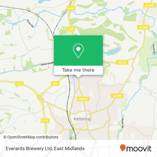 Everards Brewery Ltd map
