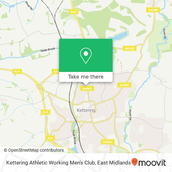 Kettering Athletic Working Men's Club map