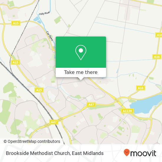 Brookside Methodist Church map