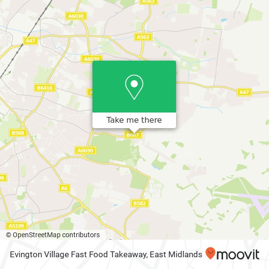 Evington Village Fast Food Takeaway map