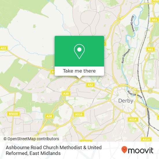 Ashbourne Road Church Methodist & United Reformed map