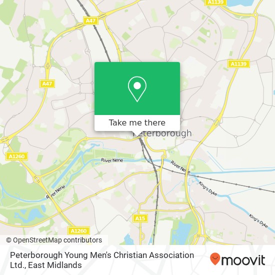 Peterborough Young Men's Christian Association Ltd. map