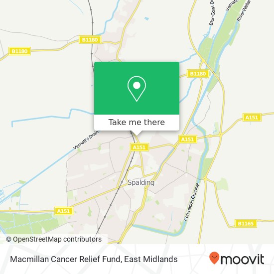 Macmillan Cancer Relief Fund map