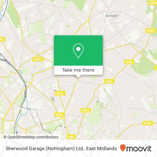 Sherwood Garage (Nottingham) Ltd. map