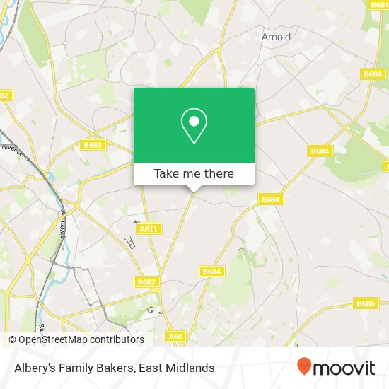 Albery's Family Bakers map