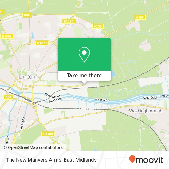The New Manvers Arms map