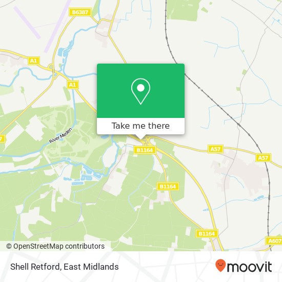 Shell Retford map