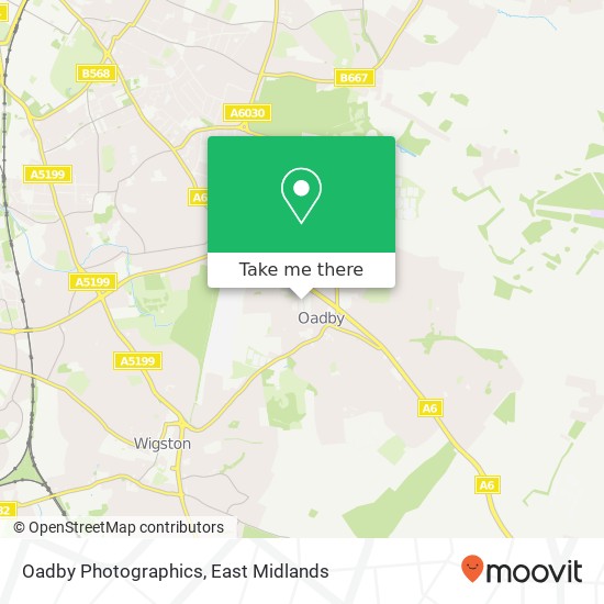 Oadby Photographics map