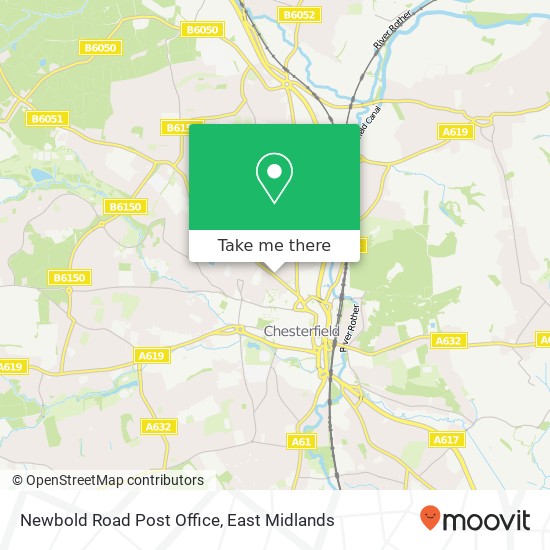 Newbold Road Post Office map