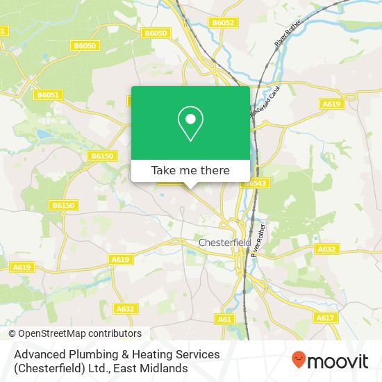 Advanced Plumbing & Heating Services (Chesterfield) Ltd. map